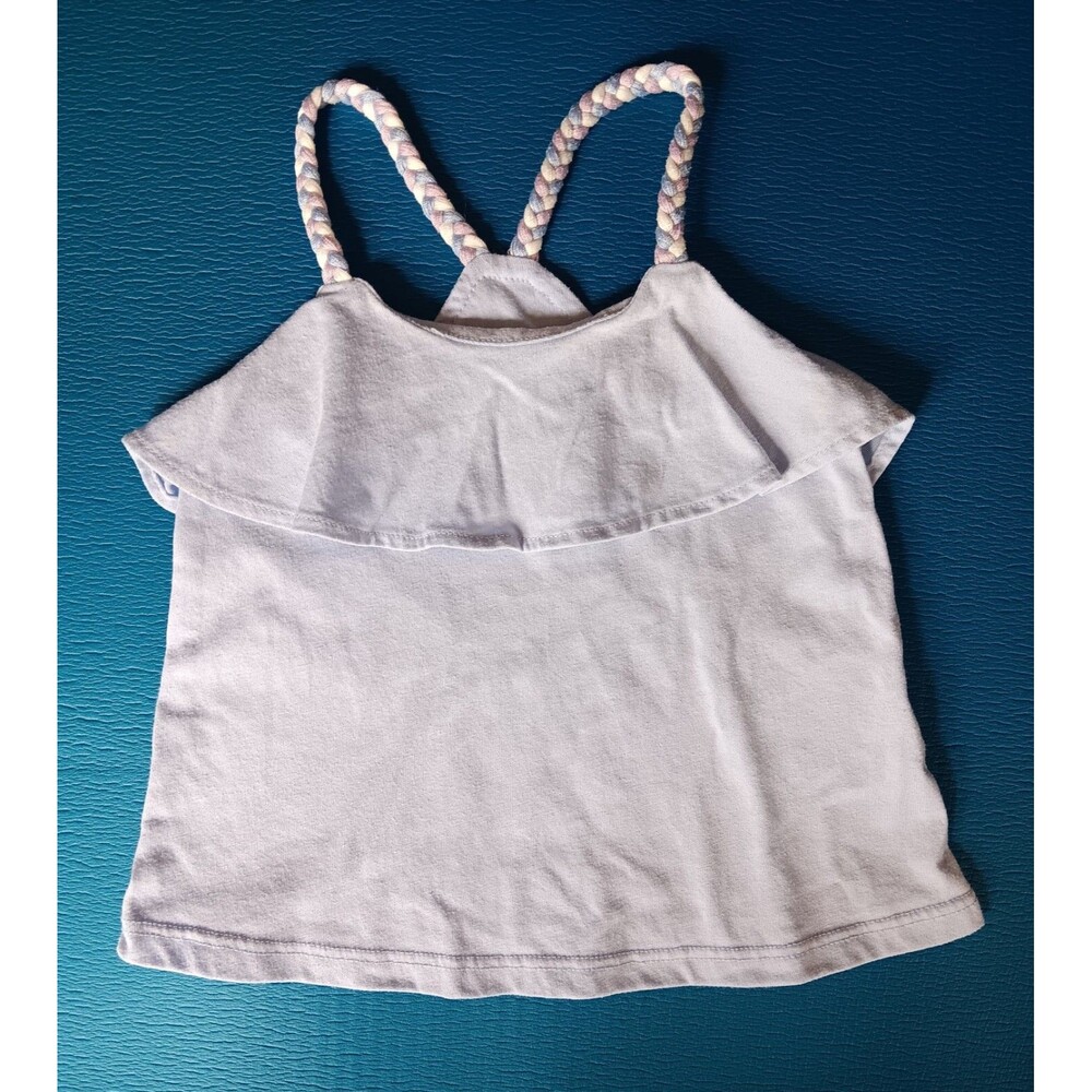 Shirt 18 months Osh Kosh girl Tank Light Blue sleeveless baby